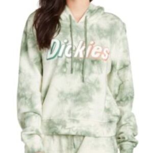 Dickie's Olive Green Tie Dye Banded Bottom Sweatshirt Hoodie M